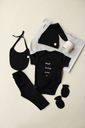 Baby Nakışlı 5li Yenidoğan Set