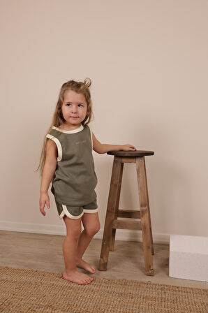 Haki Unisex Atlet Şort Takım