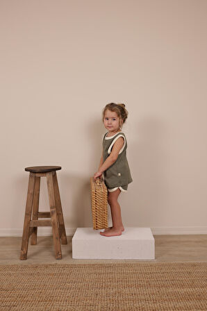 Haki Unisex Atlet Şort Takım