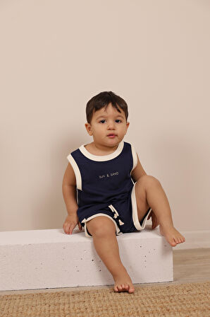 Lacivert Unisex Atlet Şort Takım