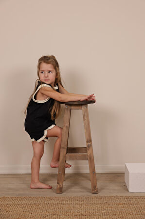 Siyah Unisex Atlet Şort Takım