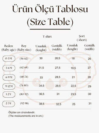 Kahverengi Çizgili Lastikli T shirt Şort Takım