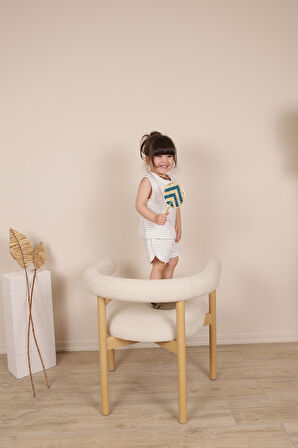 İndigo Çizgili Atlet Şort Takım