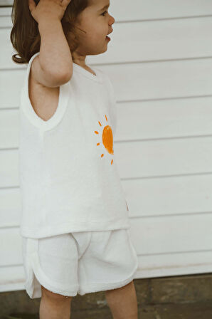 Güneş Baskı Havlu Şort Takım