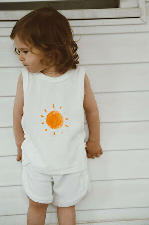 Güneş Baskı Havlu Şort Takım