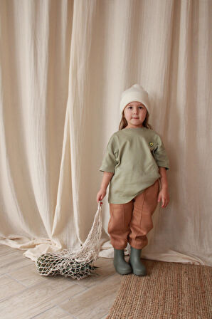 Avokado Nakışlı Oversize T-shirt