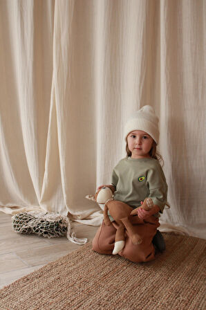 Avokado Nakışlı Oversize T-shirt