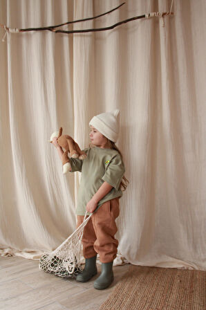 Avokado Nakışlı Oversize T-shirt