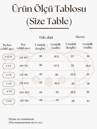 Batik Desenli Kalp Nakışlı Şortlu Takım