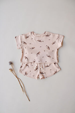 Balina Desen Kaşkorse Şortlu Takım