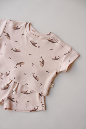 Balina Desen Kaşkorse Şortlu Takım