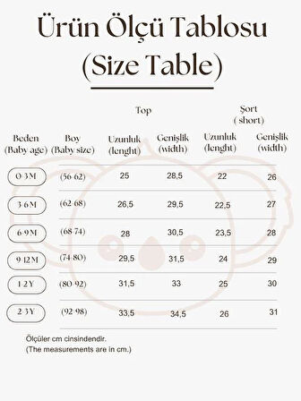 Balina Desen Kaşkorse Şortlu Takım