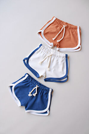 3'lü Biyeli Penye Şort Model 4