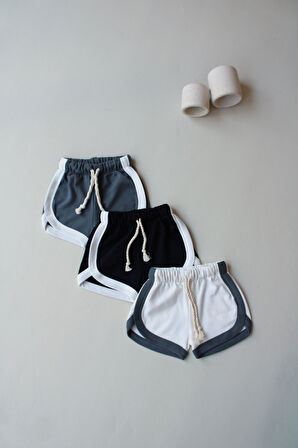 3'lü Biyeli Penye Şort Model 7