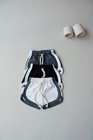 3'lü Biyeli Penye Şort Model 7