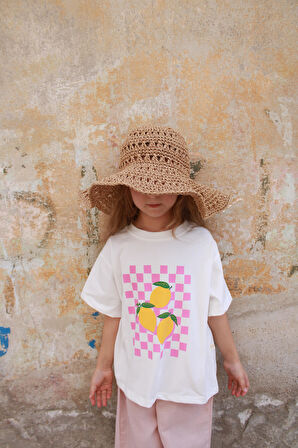 Limon Baskılı T-shirt Müslin Pantolon Takım