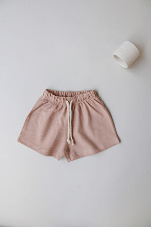 Bej Bağcıklı Basic Şort