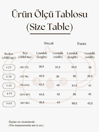 Pudra Cookie Nakışlı Dökümlü Alt Üst Takım