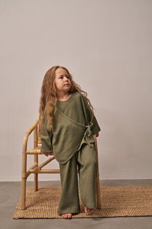 Haki Waffle Bağlamalı Takım