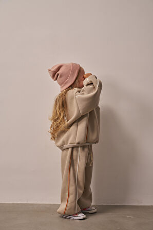 Taş Biyeli Fermuarlı Eşofman Takım