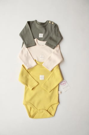 Ohlalakoala 3lü Basic Uzun Kollu Çıt Çıtlı Body Zıbın Model 8