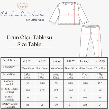 Ohlalakoala Üzüm Baskılı Fancy Girls Alt Üst Takım