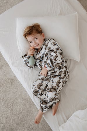 Ohlalakoala Panda Desenli Yaka Detaylı Çocuk Pijama Takım