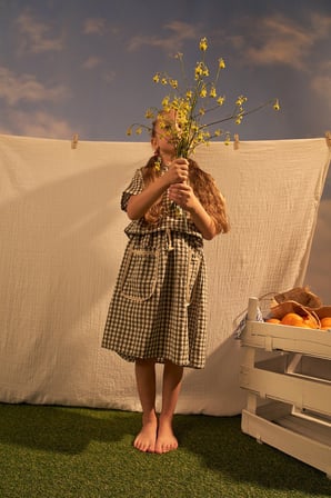 Ohlalakoala Haki Daisy Picnic Serisi Etekli Takım