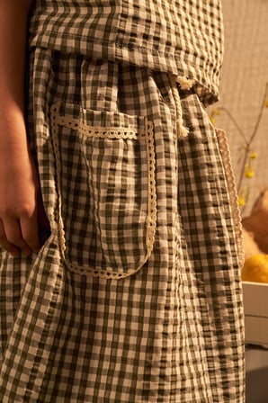 Ohlalakoala Haki Daisy Picnic Serisi Etekli Takım