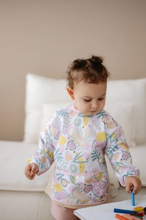 Meyveler Uzun Kollu Sıvı Geçirmez Aktivite Önlük (6-36 Ay)