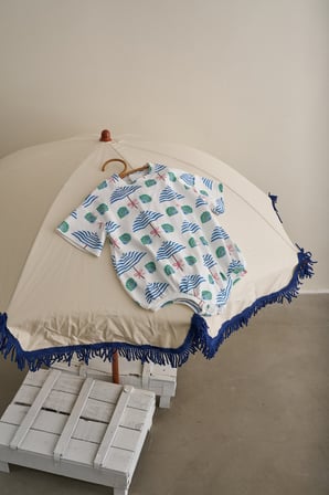 Beyaz Comfy Cubs Serisi Oversize Tulum