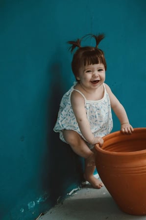 Mavi Çiçek Baskılı İp Askılı Tulum