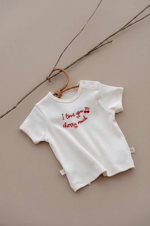 Ohlalakoala Beyaz Kiraz Desenli T-shirt