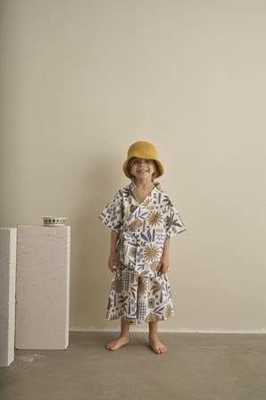 Ohlalakoala Cotton Flow Müslin Kimono Bermuda İkili Takım