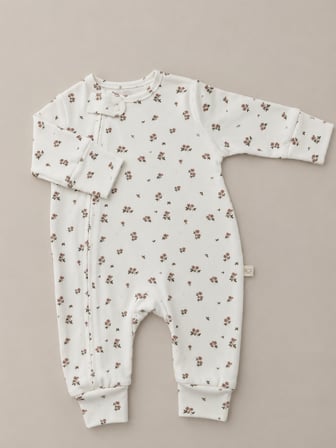 Ohlalakoala Ekru Baby Fluff Serisi Fermuarlı Tulum