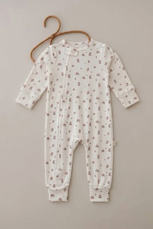 Ohlalakoala Ekru Baby Fluff Serisi Fermuarlı Tulum