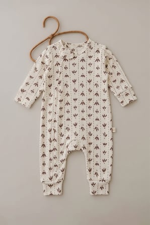 Ohlalakoala Kahve Baby Fluff Serisi Fermuarlı Tulum