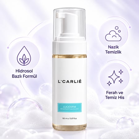 L'Carlie LuciDerm Temizleme Köpüğü 150 ml - Lavanta-melisa ferah temizlik