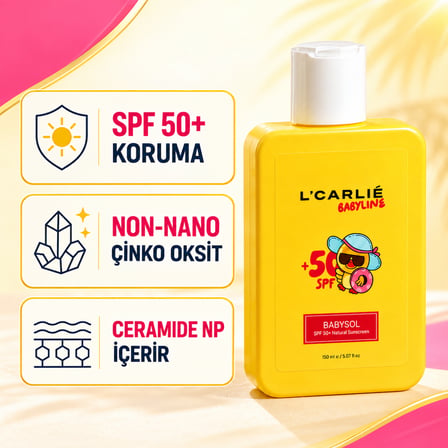 L'Carlie BabySol Güneş Kremi - Hassas cilt güneş bakımı