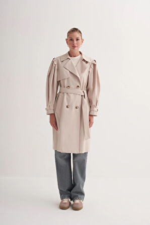 Balon Kollu Trençkot