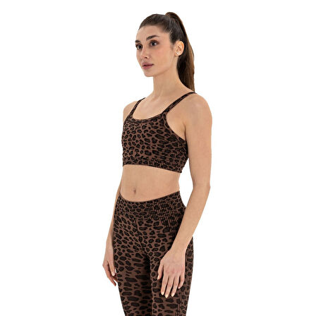 Inguz Leopar Desen Seamless Bra