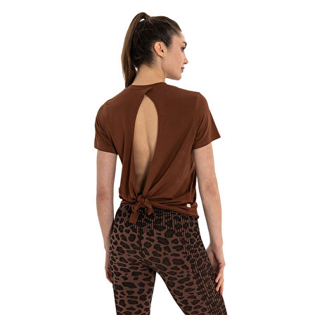 Inguz Sırt Bağlamalı Modal Yoga T-Shirt