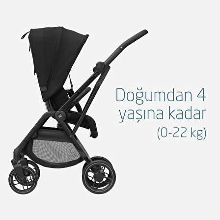 Maxi-Cosi Leona2-Cabriofix I-Size Tek Elle Katlanabilen Ultra Kompakt Çift Yönlü Seyahat Sistem Bebek Arabası Black