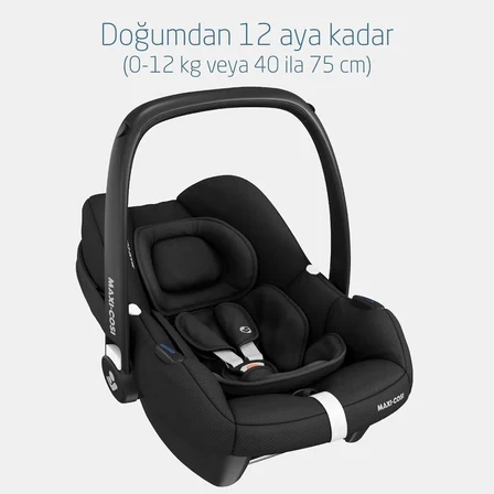 Maxi-Cosi Oslo-Cabriofix I-Size Tek Elle Katlanabilen Ultra Kompakt Seyahat Sistem Bebek Arabası Truffle-Black