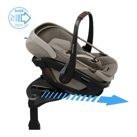 Maxi-Cosi Coral SlidePro Isofix Bazalı 360 Dönebilen Tam Yatabilen Modüler 0-13 Kg Ana Kucağı Sand