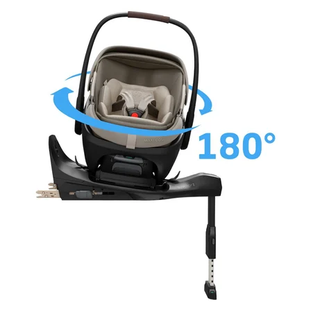 Maxi-Cosi Coral SlidePro Isofix Bazalı 360 Dönebilen Tam Yatabilen Modüler 0-13 Kg Ana Kucağı Sand