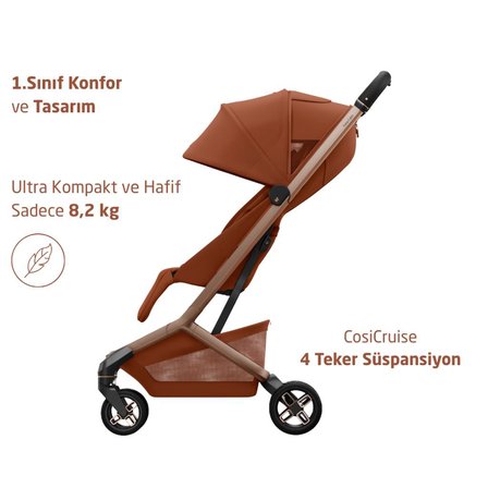 Maxi-Cosi Zero-G Led Işıklı Şarj Üniteli En Hafif Premium Travel Sistem Bebek Arabası Terra