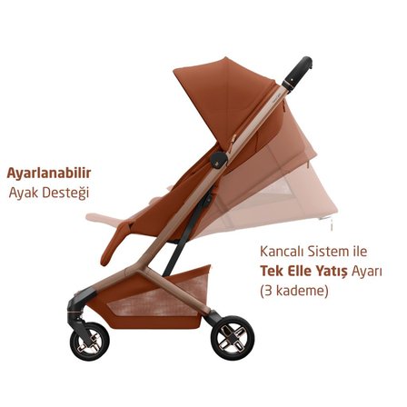 Maxi-Cosi Fame Cabin Portbebesiyle Katlanabilen Led Işıklı Şarj Üniteli Bebek Arabası Terra