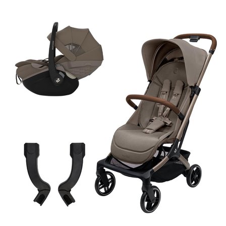 Maxi-Cosi Oxford Cabin-Pebble Slide Pro Tek Elle Katlanabilen Seyahat Sistem Bebek Arabası Truffle