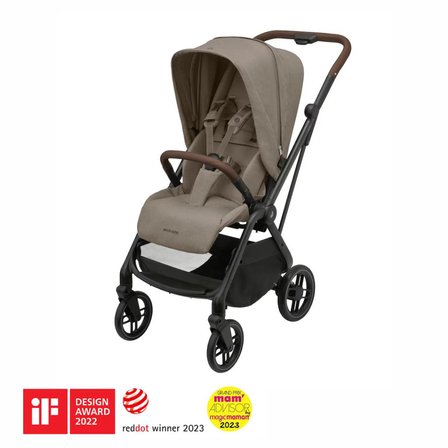 Maxi-Cosi Leona2-Pebble Slide Pro Tek Elle Katlanabilen Çift Yönlü Seyahat Sistem Bebek Arabası Truffle